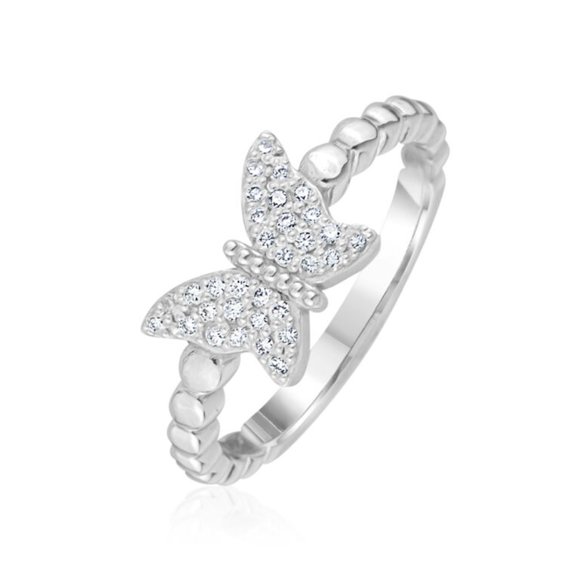 DIAMOND BUTTERFLY RING - Picture 1 of 1